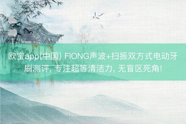 欧宝app(中国) FIONG声波+扫振双方式电动牙刷测评， 专注超等清洁力， 无盲区死角!