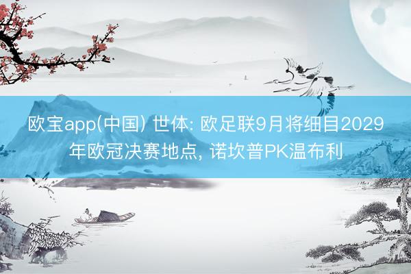 欧宝app(中国) 世体: 欧足联9月将细目2029年欧冠决赛地点， 诺坎普PK温布利